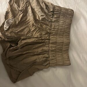 FREE PEOPLE Brown High-Waisted Shorts